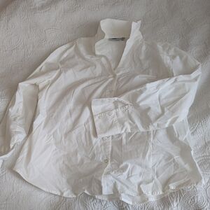 Elegant White Women's Button Down Shirt
